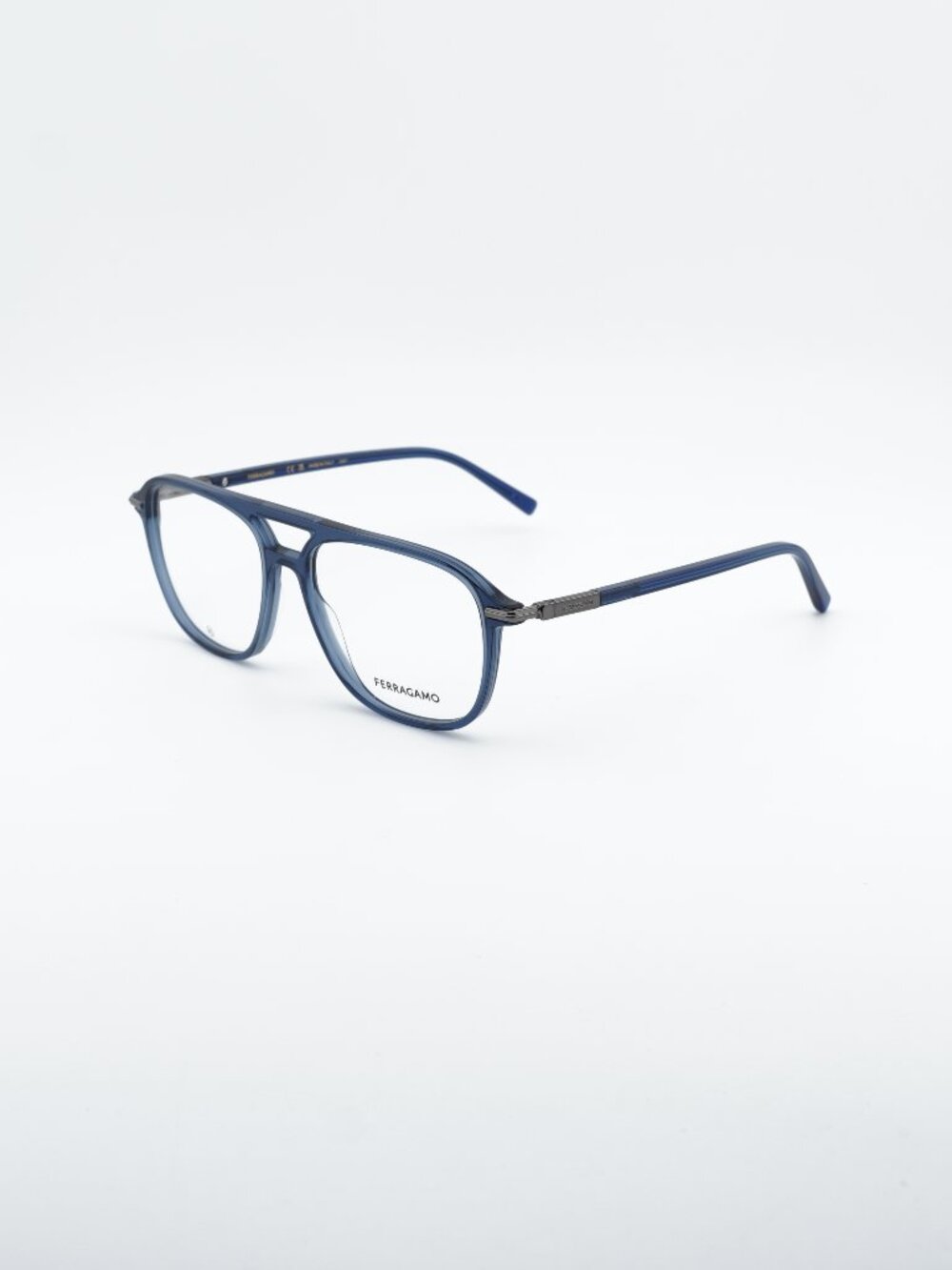 Salvatore Ferragamo SF3006 432 Eyeglasses Blue 56mm Aviator Frame